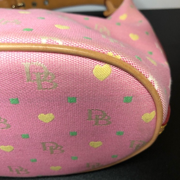 Dooney & Bourke Pink Mini Monogram Purse Y2K Vintage Canvas & Leather - Picture 15 of 16